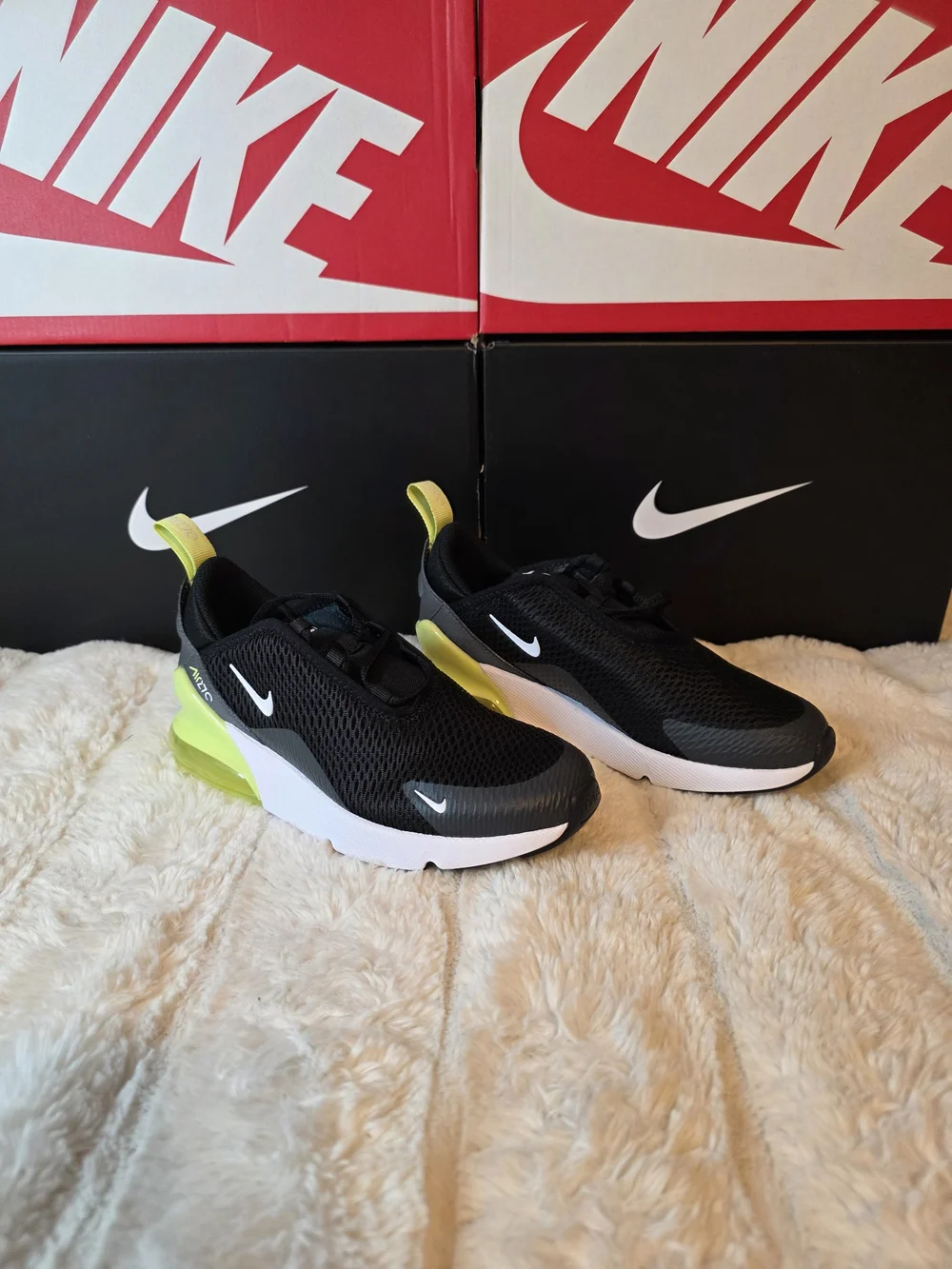 Nike Air Max 270 React-Inspired Black & Volt Sneakers